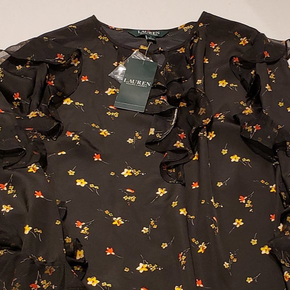 Ralph Lauren Floral Georgette Blouse NWT! - Picture 7 of 7